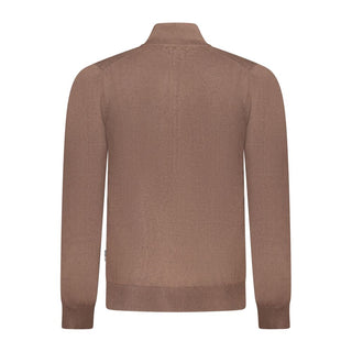 Brown Polyester Men's Sweater