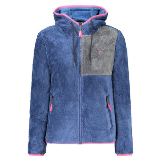 Blue Polyester Womens Sweatshirt