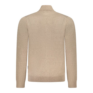 Brown Polyester Men's Cardigan