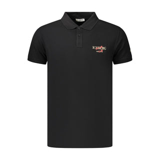 Black Cotton Men's Polo Shirt