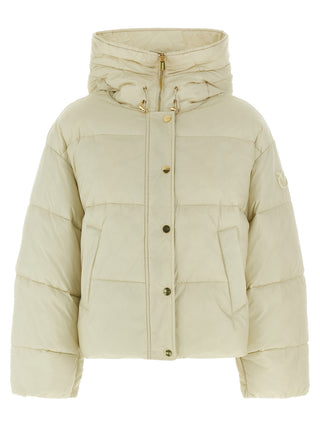 White Polyamide Full-Length Jacket