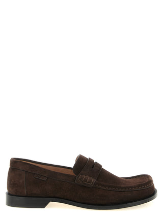 Brown Calfskin Slip-On Loafers