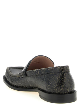 Black Calfskin Slip-On Loafers