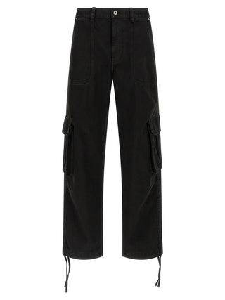 Black Cotton Cargo Pants