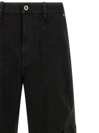 Black Cotton Cargo Pants