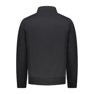 Black Cotton Men Sweatshirt