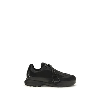 Black Nylon Athletic Sneakers