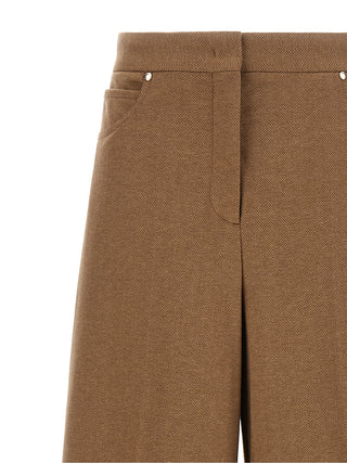 Brown Triacetate Casual Pants