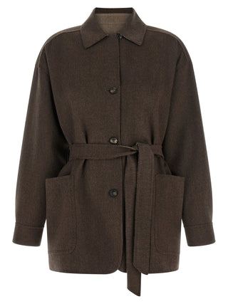 Multicolor Cashmere Full-Length Jacket