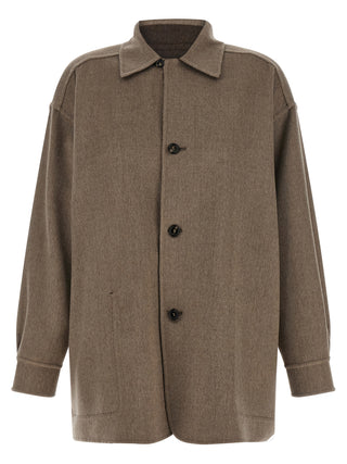 Multicolor Cashmere Full-Length Jacket