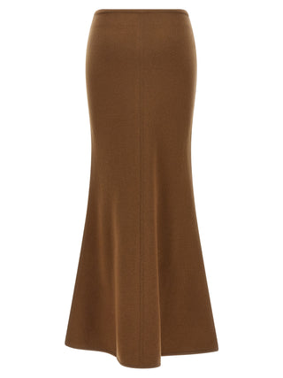 Brown Virgin Wool Mini Skirt