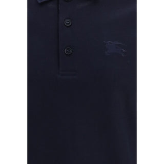 Blue Cotton Polo Shirt