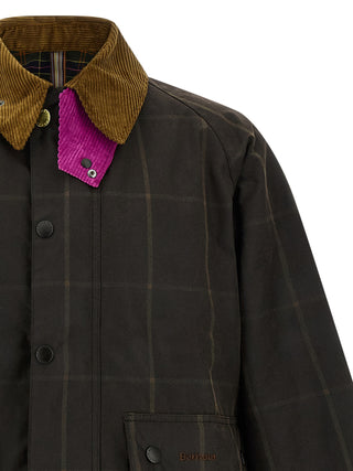 Brown Cotton Full-Length Jacket