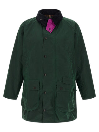 Bicolor Cotton Full-Length Jacket