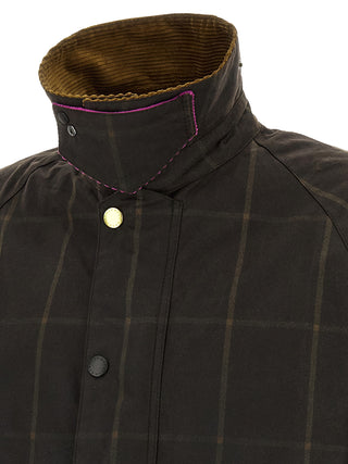 Brown Cotton Full-Length Jacket