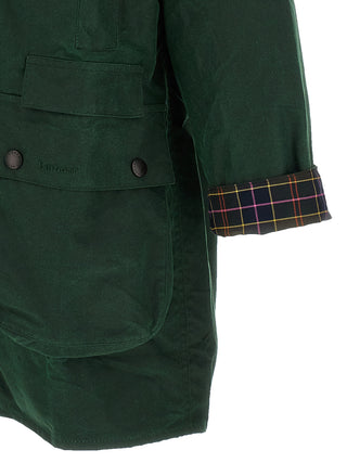 Bicolor Cotton Full-Length Jacket