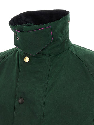Bicolor Cotton Full-Length Jacket