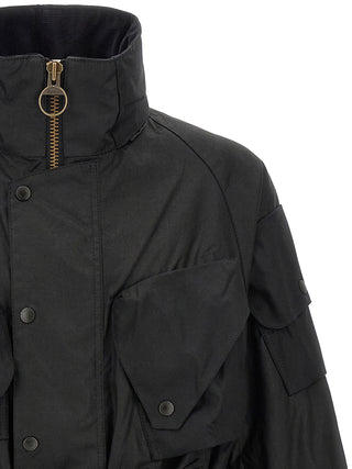 Black Cotton Shell Jacket