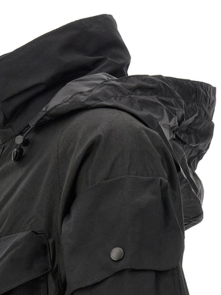Black Cotton Shell Jacket