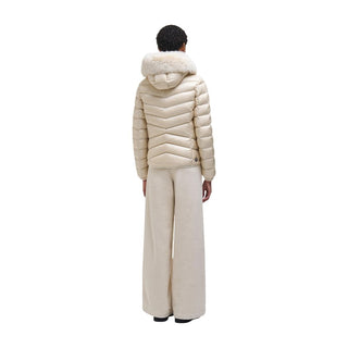 Beige Polyamide Full-Length Jacket