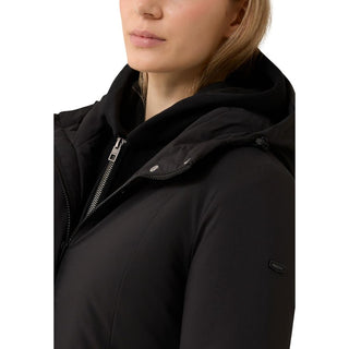 Black Polyester Full-Length Jacket