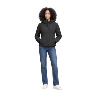 Black Polyester Full-Length Jacket