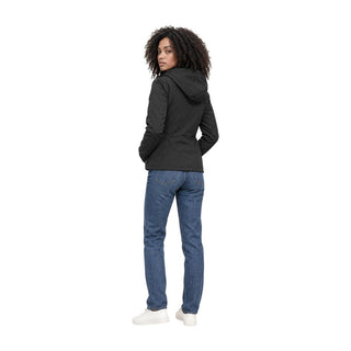 Black Polyester Full-Length Jacket