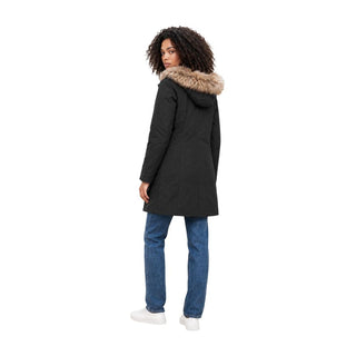 Black Polyester Full-Length Jacket