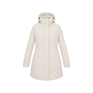 Cream Polyester Full-Length Jacket