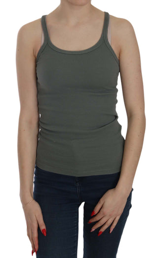 Blusa sin mangas de tirantes espagueti verde