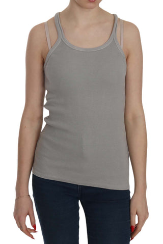 Camisa sin mangas de tirantes espagueti gris
