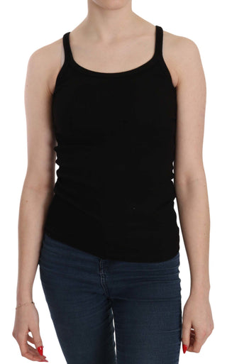 Blusa sin mangas de tirantes espagueti negra
