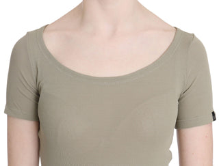 Blusa casual de tirantes cortos de 100% nylon gris