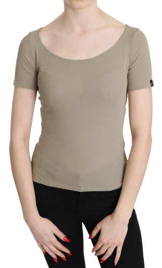 Blusa casual de tirantes cortos de 100% nylon gris