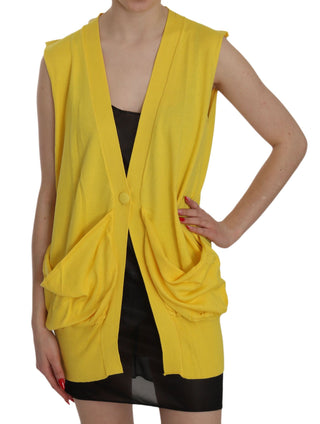 Chaleco sin mangas de 100% algodón amarillo