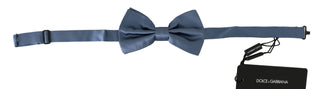 Blauer 100% Seide Verstellbare Papillon Fliege