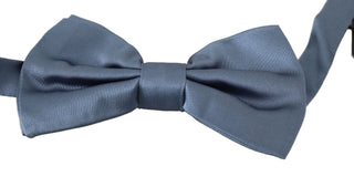 Blauer 100% Seide Verstellbare Papillon Fliege