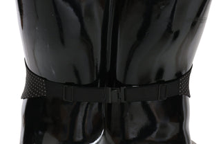 Dark Gray Dotted Waist Belt Silk Cummerbund