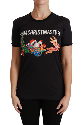 Schwarzes #IchBinEinWeihnachtsbaum Rundhals-Oberteil T-Shirt