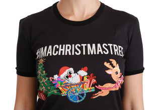 Schwarzes #IchBinEinWeihnachtsbaum Rundhals-Oberteil T-Shirt