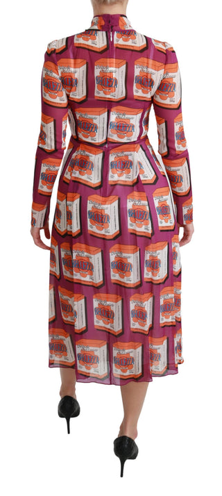 Lila Seiden-Abendkleid "Bellezza" in A-Linie