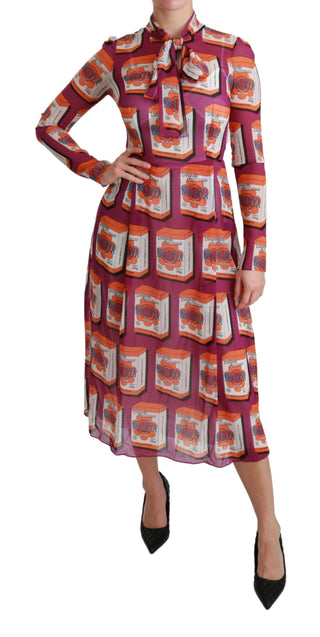 Lila Seiden-Abendkleid "Bellezza" in A-Linie