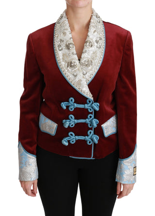 Samt Barock Kristall Blazer Jacke