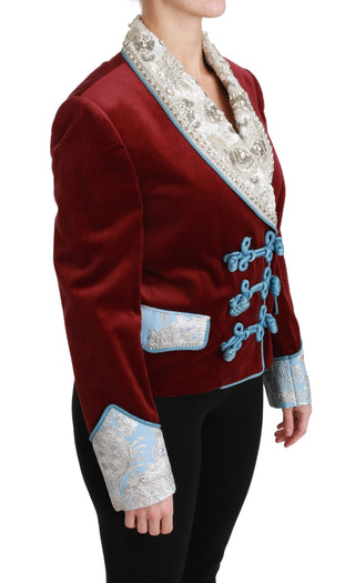 Samt Barock Kristall Blazer Jacke