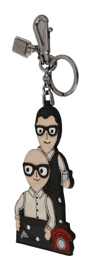 Leder Dominico Stefano #DGFAMILY Logo-Badge-Schlüsselanhänger