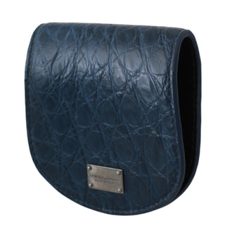 Blue Exotic Skin Holder Pocket Wallet