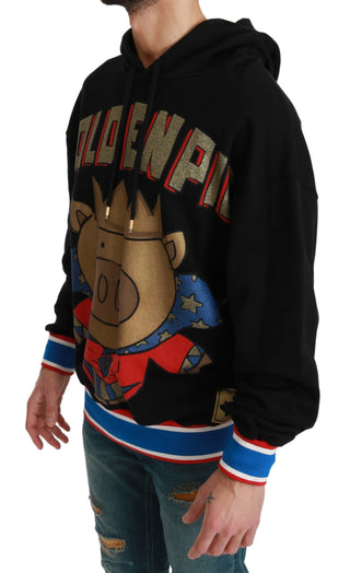 Schwarzer Pulli Schwein des Jahres Kapuzenpullover