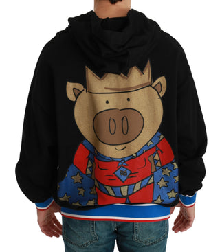 Schwarzer Pulli Schwein des Jahres Kapuzenpullover