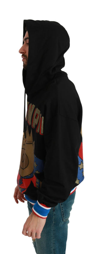 Schwarzer Pulli Schwein des Jahres Kapuzenpullover