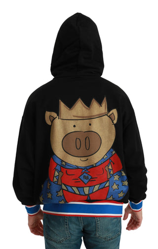 Schwarzer Pulli Schwein des Jahres Kapuzenpullover